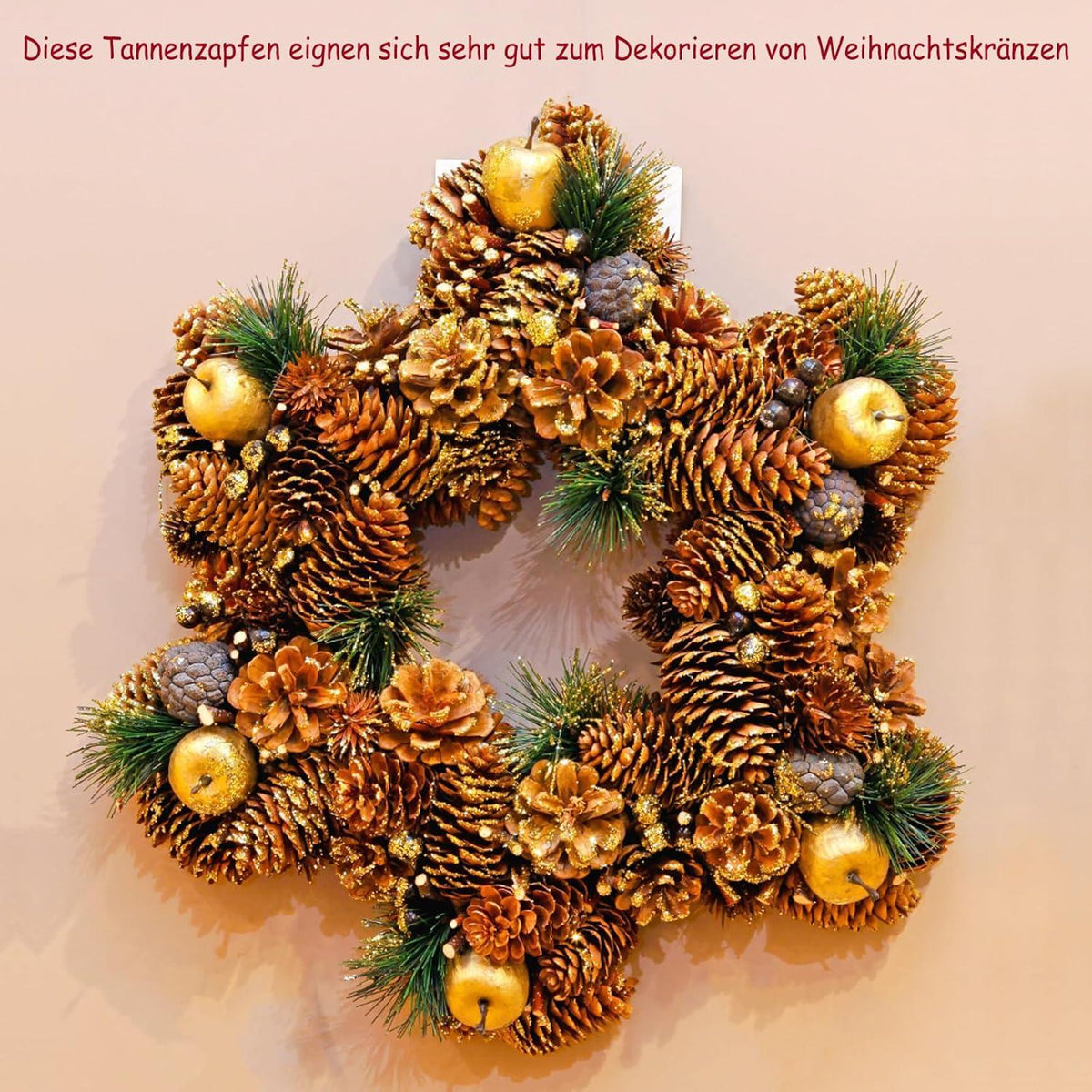 30 Stück goldfarbene Tannenzapfen 3-4cm für Festtage & DIY-Basteleien