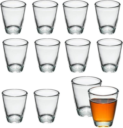 12er Set Shotgläser 3CL/30ML Partyzubehör Dicke Basis