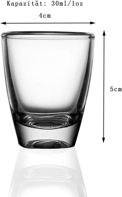 12er Set Shotgläser 3cl Schnapsgläser Dicke Basis