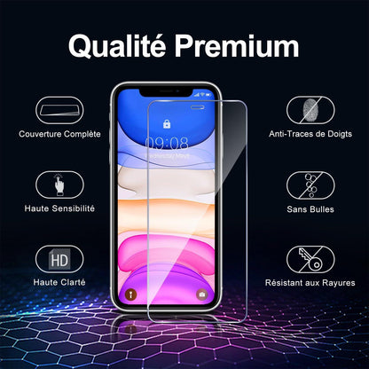 Panzer Schutz Glas iPhone 11 XR 2er Pack 9H Härte Transparent