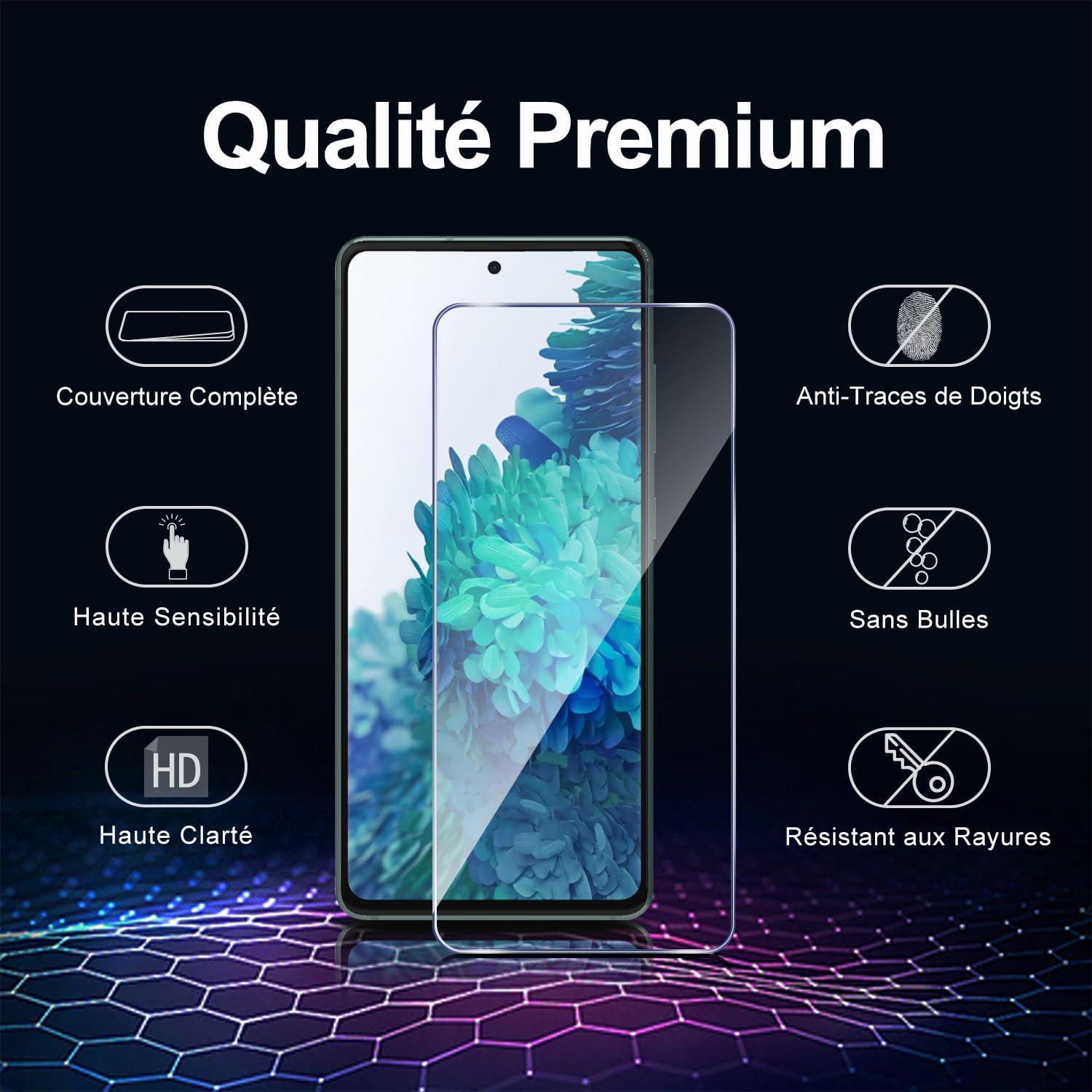 Panzer Schutzfolie für Samsung S20 FE 5G, 3 Stück 9H Härte Transparent