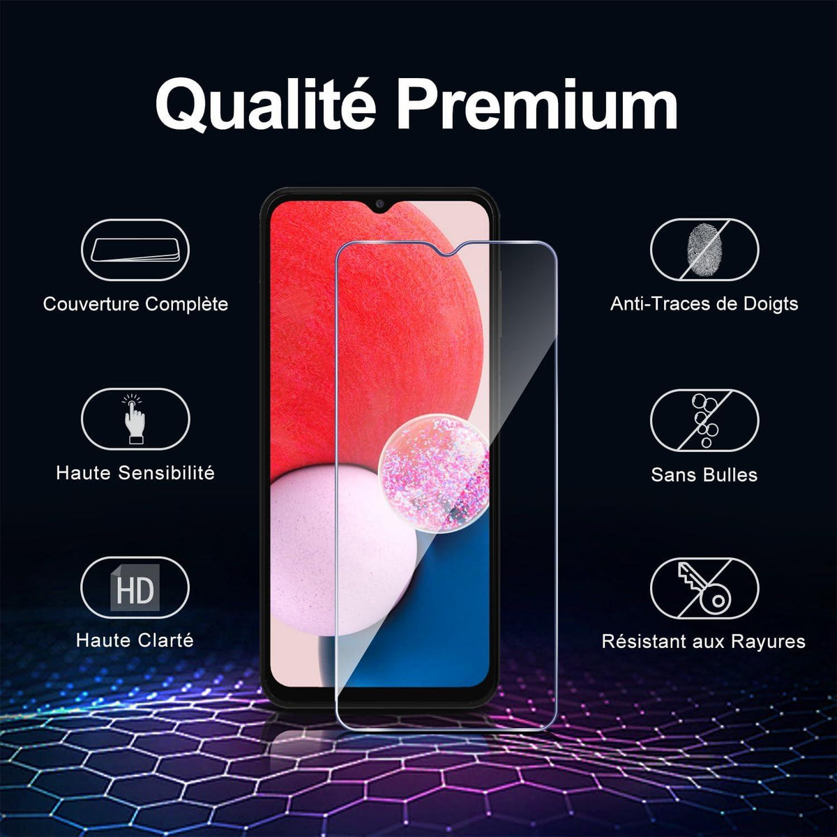 Displayschutz Panzerglas Samsung Galaxy A13 5G A12 A04s