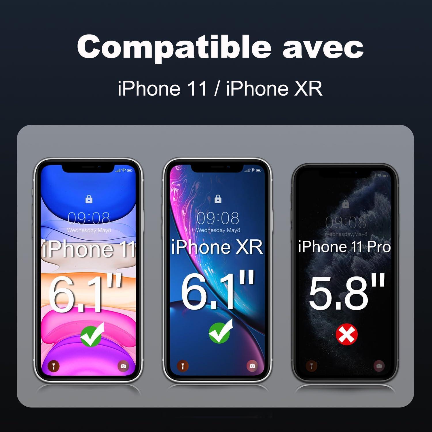 Panzer Schutz Glas iPhone 11 XR Displayschutz 3er Pack 9H