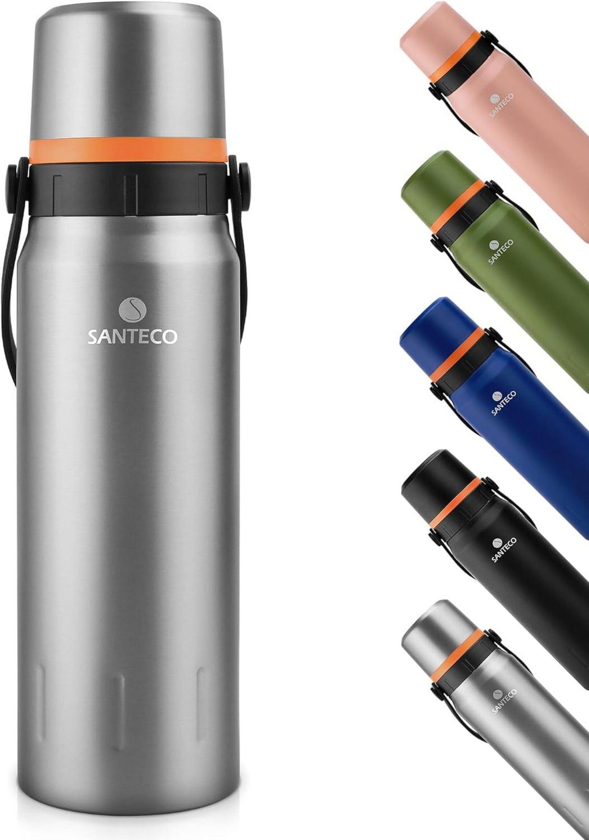 Isolierflasche Thermoskanne aus Edelstahl 1,2L für Kaffee & Tee