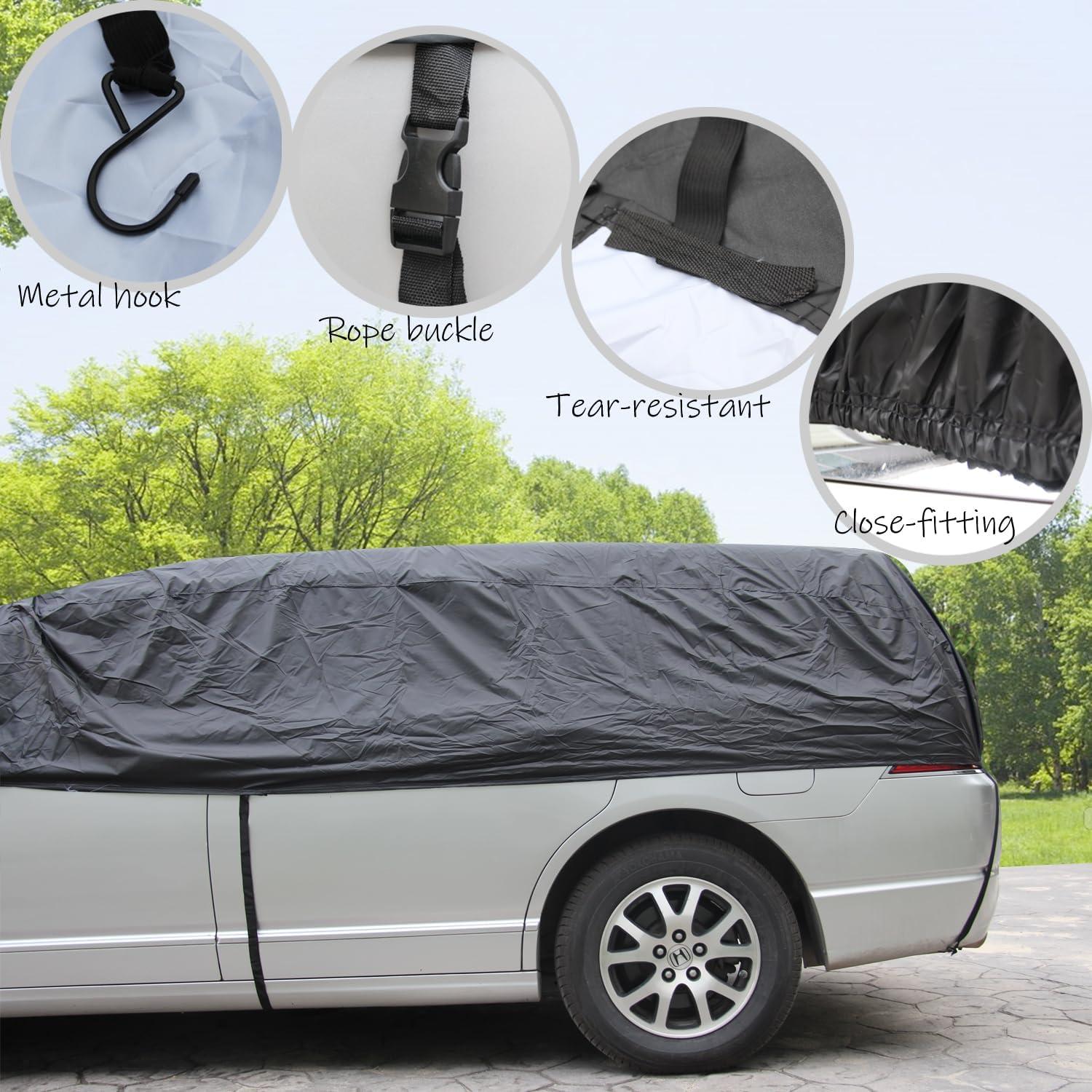 BEXITA Halbgarage Auto Winter Abdeckplane wasserdichte Outdoor Autoplane SUV & Wagon 520 cm