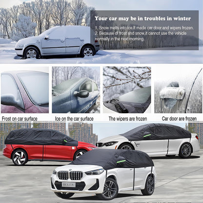 Halbgarage Auto Winter Abdeckplane wasserdicht für SUV & Kombi bis