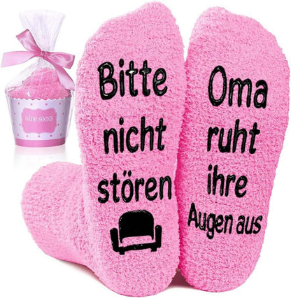 Lustige Oma Geschenk Socken Spruch Bitte nicht stören aus