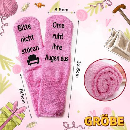 Oma Geschenk Socken mit Spruch Bitte nicht stören Lustige