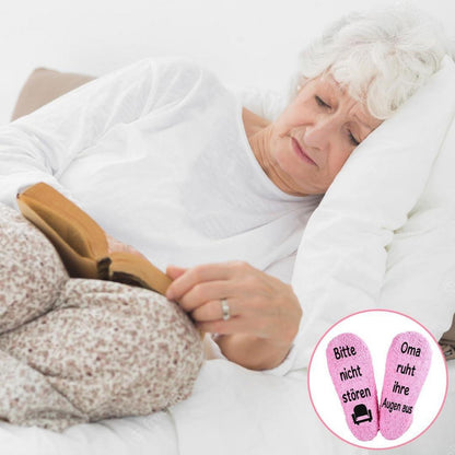 Oma Geschenk Socken mit Spruch Bitte nicht stören lustiges Design