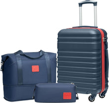 Koffer ABS Hartschale 4 Rollen TSA Schloss Handgepäck-Set 3tlg