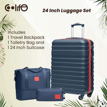 COOLIFE Koffer Set ABS Hartschale 4 Rollen TSA-Schloss