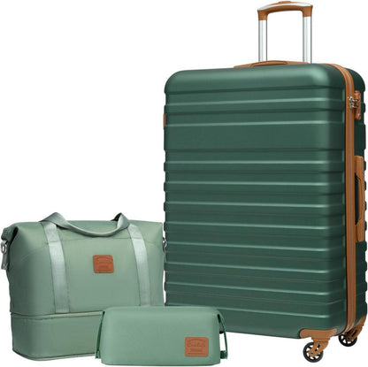 Koffer Set ABS Hartschalen Trolley 4 Rollen TSA-Schloss 3tlg