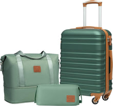 Koffer Trolley Reisekoffer ABS Hartschalen 4 Rollen TSA-Schloss 3tlg