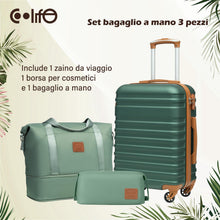 COOLIFE Handgepäck-Set 3tlg ABS Hartschalen Koffer Trolley 4