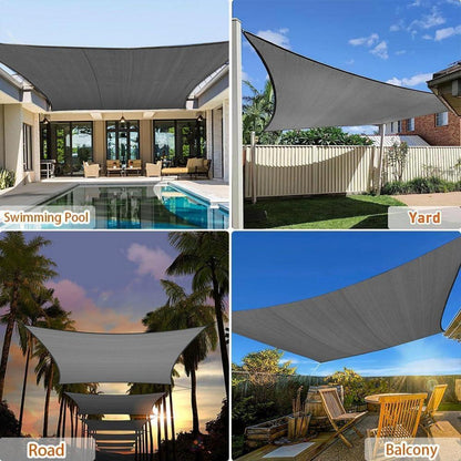 Sonnensegel Set Sonnenschutz 3x4m Rechteckig Wasserdicht