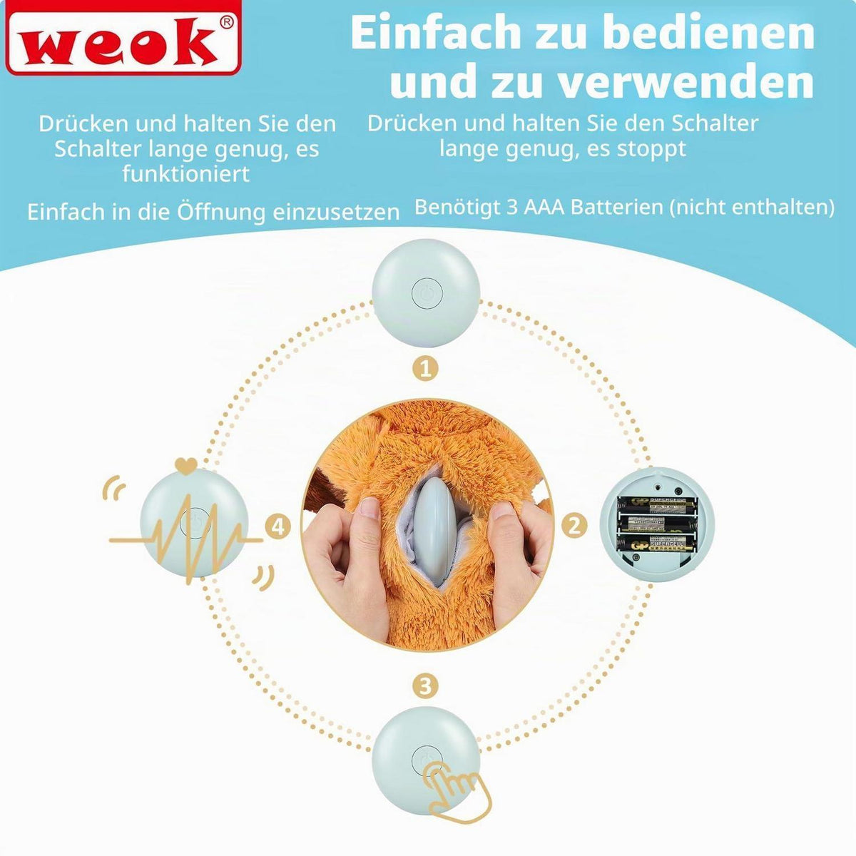 Herzschlag-Kuschelkissen für Welpen – Angstlinderung & Schlafhilfe
