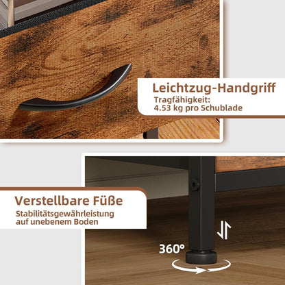Somdot Kommode mit 3 Stoffschubladen – Schlafzimmer & Wohnzimmer