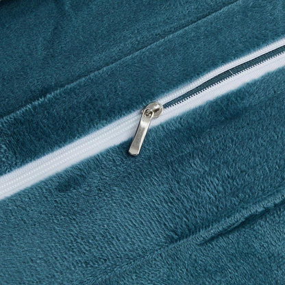 Kuschelige Coral Fleece Bettwäsche Set 135x200cm Blau