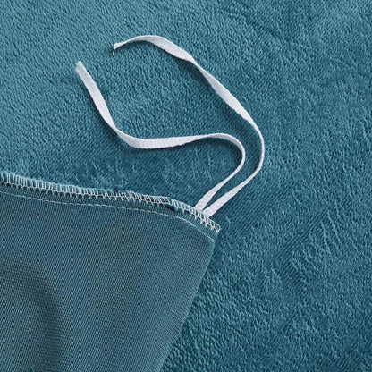 Kuschelige Coral Fleece Bettwäsche Set 135x200cm Blau