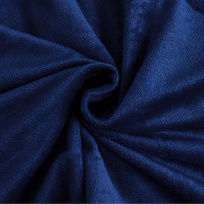 Winter Bettwäsche 220x240cm - Marineblau, Grau, Blau & Coral Fleece
