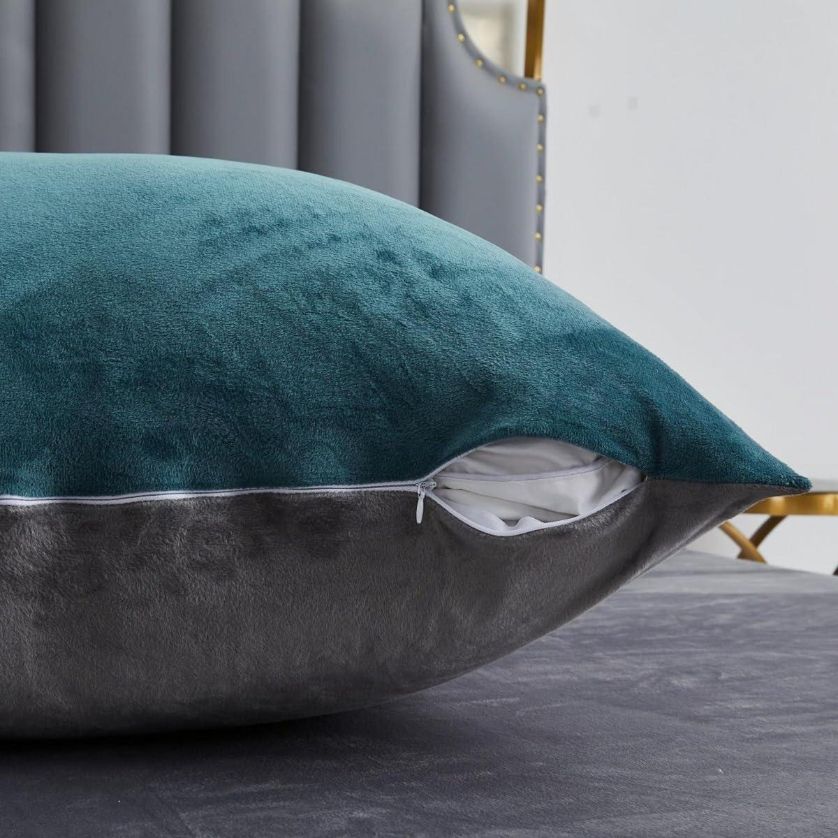 Winter Bettwäsche Fleece 220x240cm - Weich & Kuschelig in Blau, Grau, Hellblau