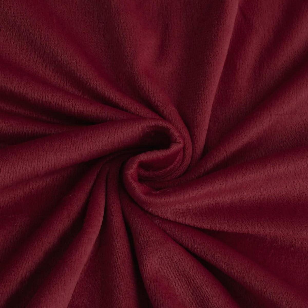 Flauschige Fleece Bettwäsche 135x200cm - Rot/Weinrot 4-teilig