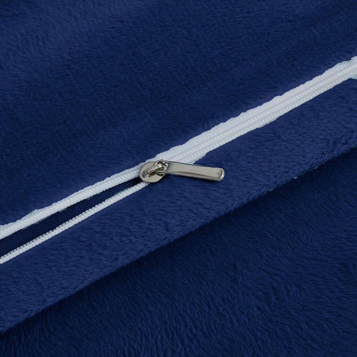 Flauschige Bettwäsche-Set 220x240cm Blau Marine Winterkuscheln