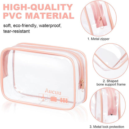 Transp. Kulturtasche 2er Set Kosmetiktasche PVC