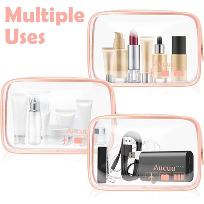 Transp. Kulturtasche 2er Set Kosmetiktasche PVC
