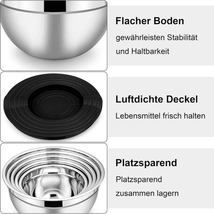 Herogo Edelstahl Salatschüssel Set
