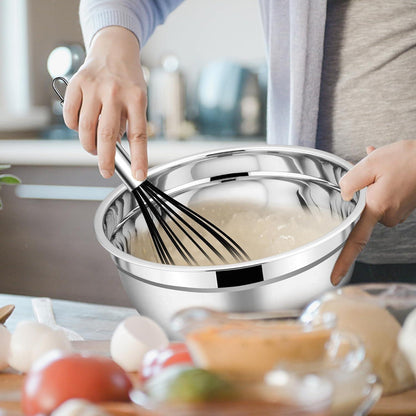 Edelstahl Salatschüssel Rührschüssel Stapelbar 5er Set Angebot