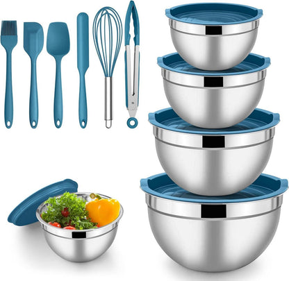 Edelstahl Salatschüssel Set 5er Set mit