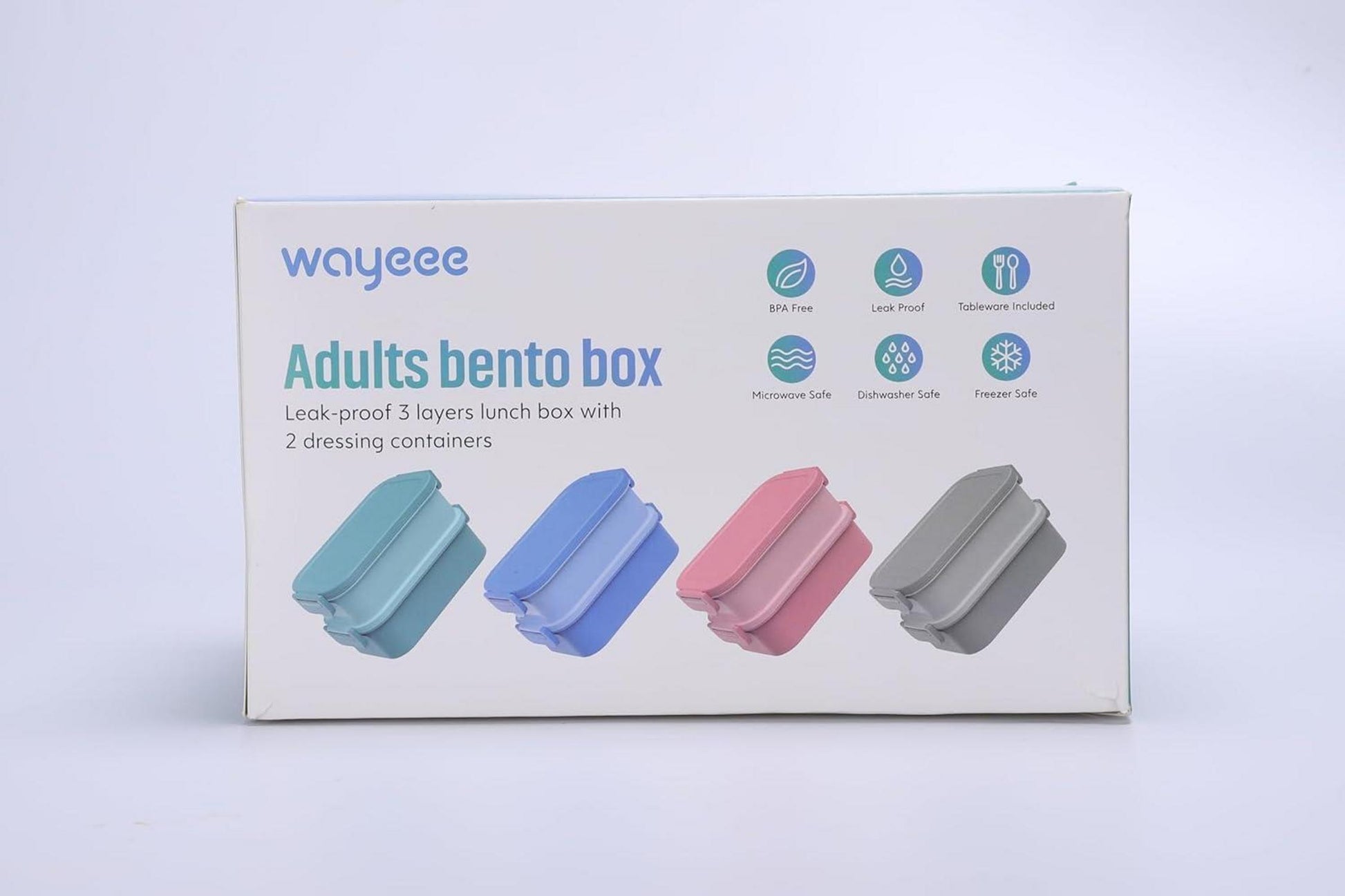 WayEee Lunchbox 2130ml Groß Volumen Bento Box Auslaufsicher BPA Frei Grün