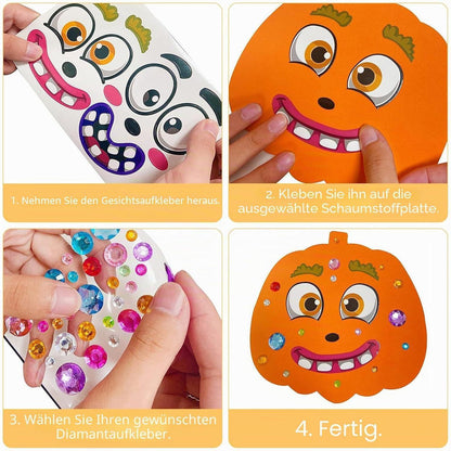 Halloween Bastelset Kinder – Kürbis & Halloween Deko DIY