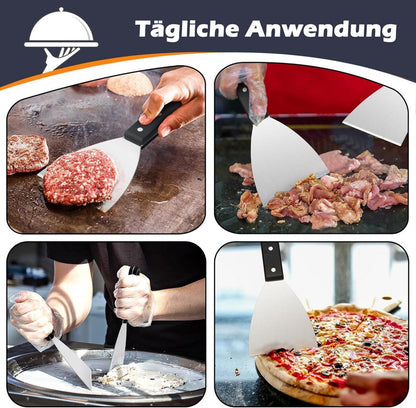 Joyfair Grillspachtel Set Edelstahl ABS-Kunststoffgriff 2 Stück