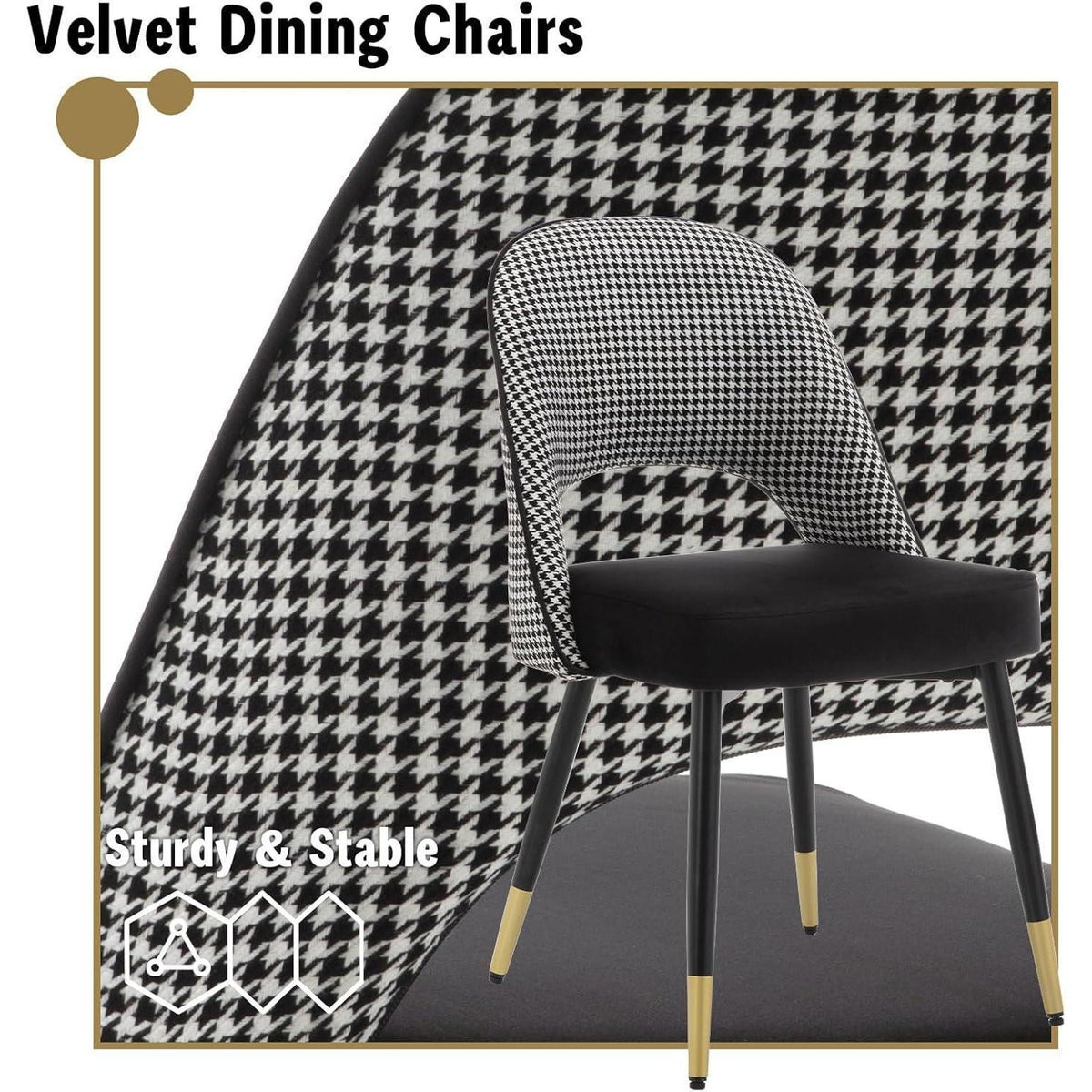 Samt Esszimmerstühle 2er Set – Modern & Komfortabel