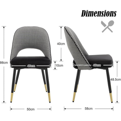 Samt Esszimmerstühle 4er Set – Modern & Komfortabel