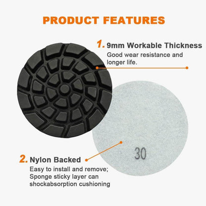 Diamant Beton Polierpads 6er Set 4 Zoll #400 Harzbindung