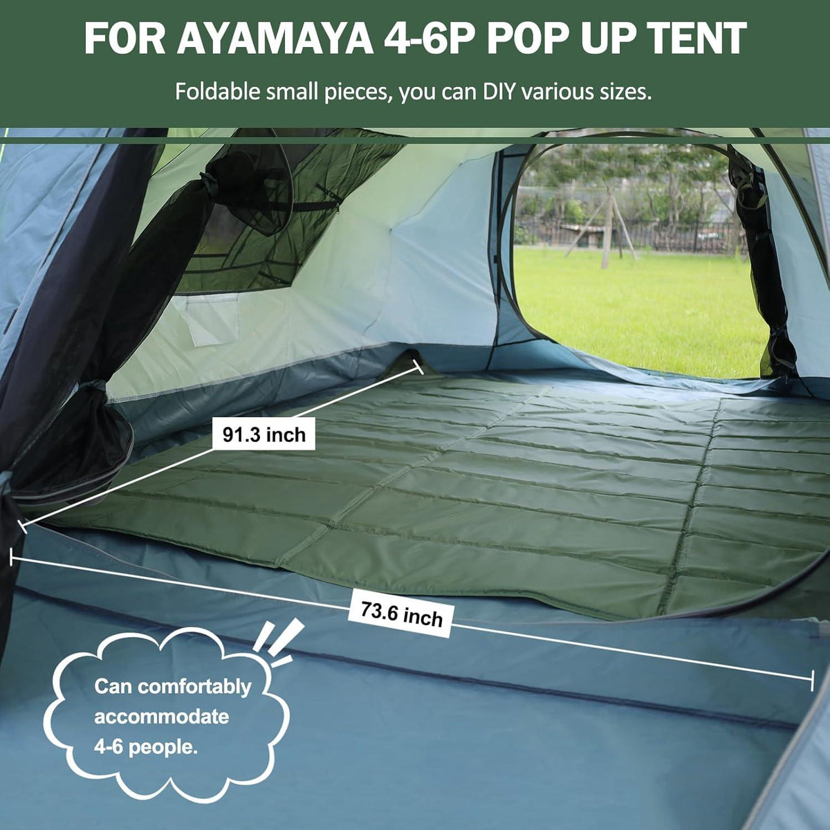 AYAMAYA Zelt Isomatte für 4-6 Personen Popup Zelte