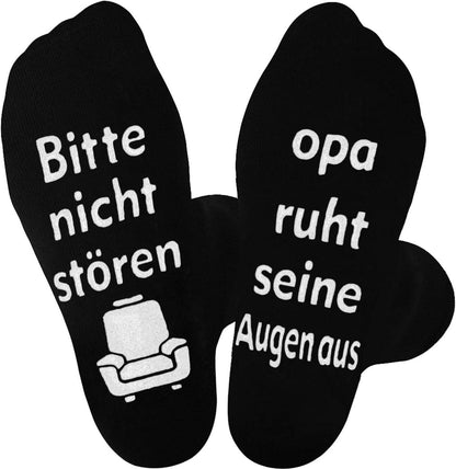 Vatertagsgeschenk Opa Socken Bitte nicht stören lustige Hausschuhe