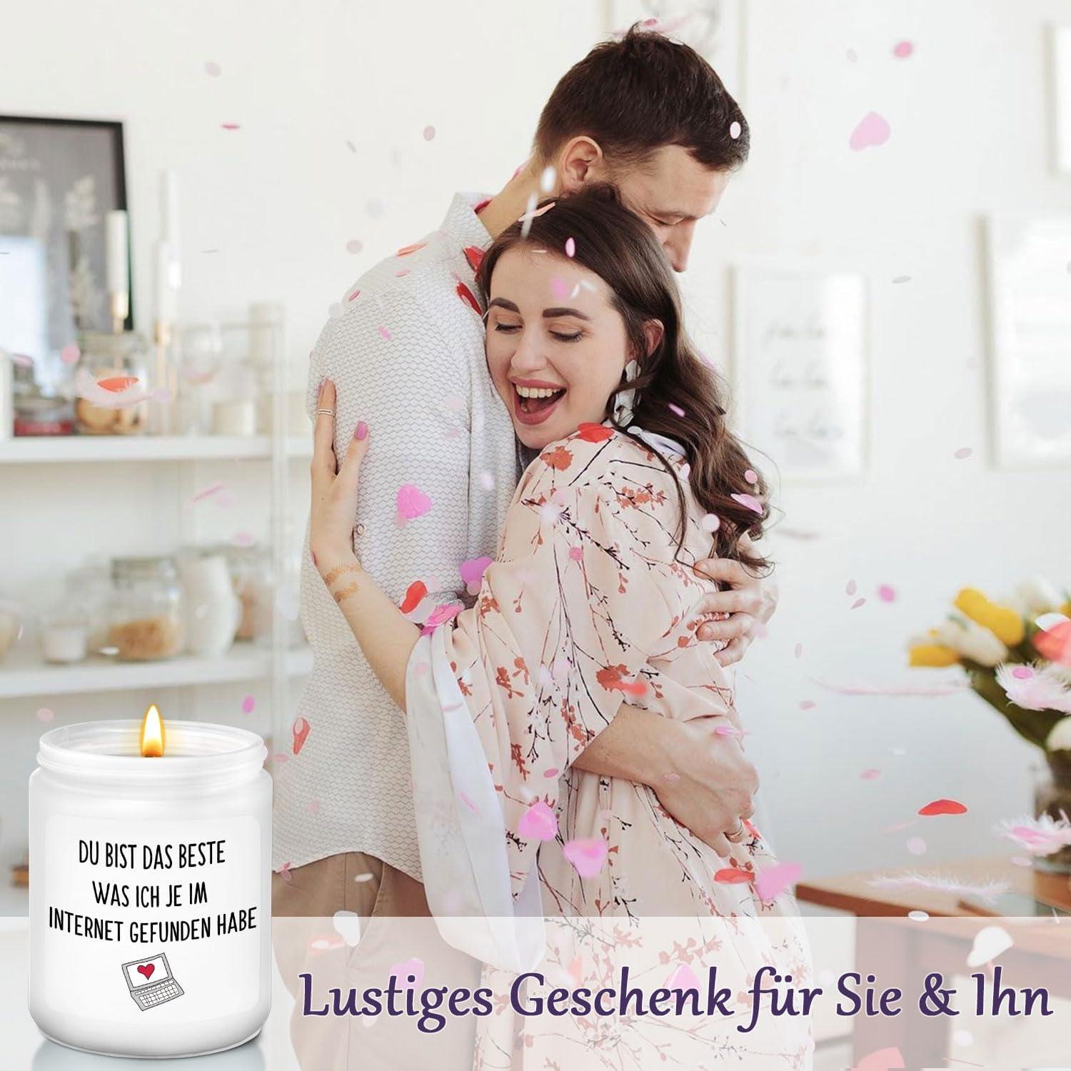 Valentinstag Jahrestag Geschenk Lavendel Duftkerze 200g