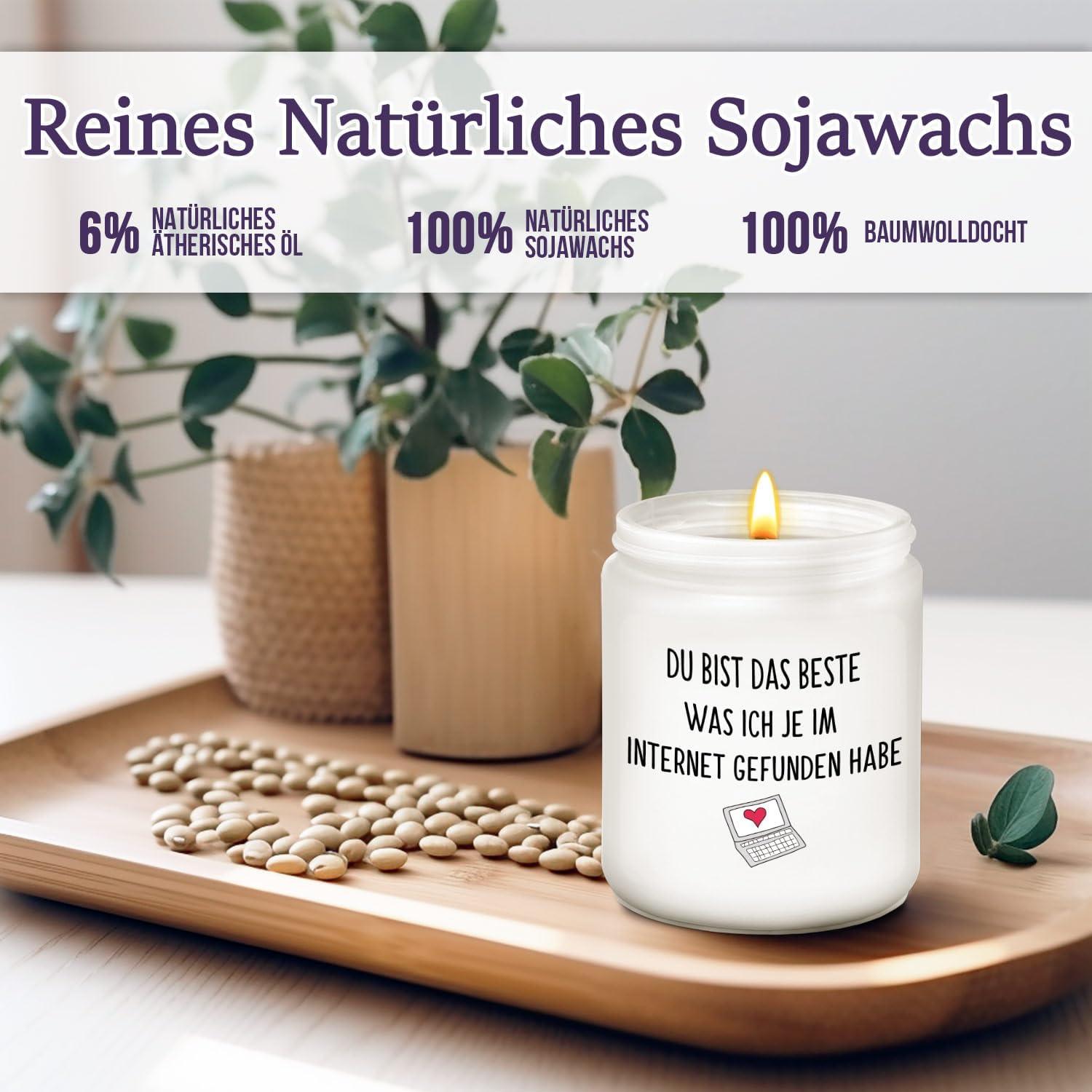 Valentinstag Jahrestag Lavendel Duftkerze Geschenk für Sie