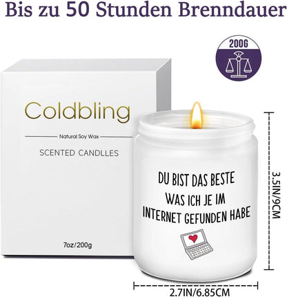 Valentinstagsgeschenk: Lavendel Duftkerze für Sie und Ihn