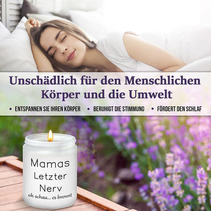 Mama Geschenk: Lavendel Duftkerze - Weihnachten Mutter Geburtstagsgeschenk