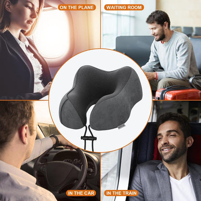 Nackenkissen Memory Foam Reisekissen Auto Travel Pillow samtweich