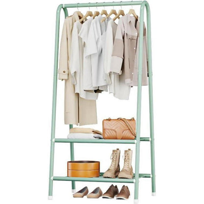 JOISCOPE Metall Kleiderständer 2-stufiges Regal Mintgrün