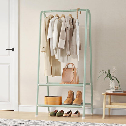 JOISCOPE Metall Kleiderständer 2-stufiges Regal Mintgrün