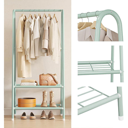 JOISCOPE Metall Kleiderständer 2-stufiges Regal Mintgrün