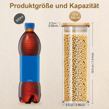12er Set Gewürzgläser Bambusdeckel 500ml Luftdicht
