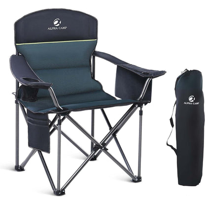 XXL Campingstuhl Klappbar mit Kühltasche & Getränkehalter
